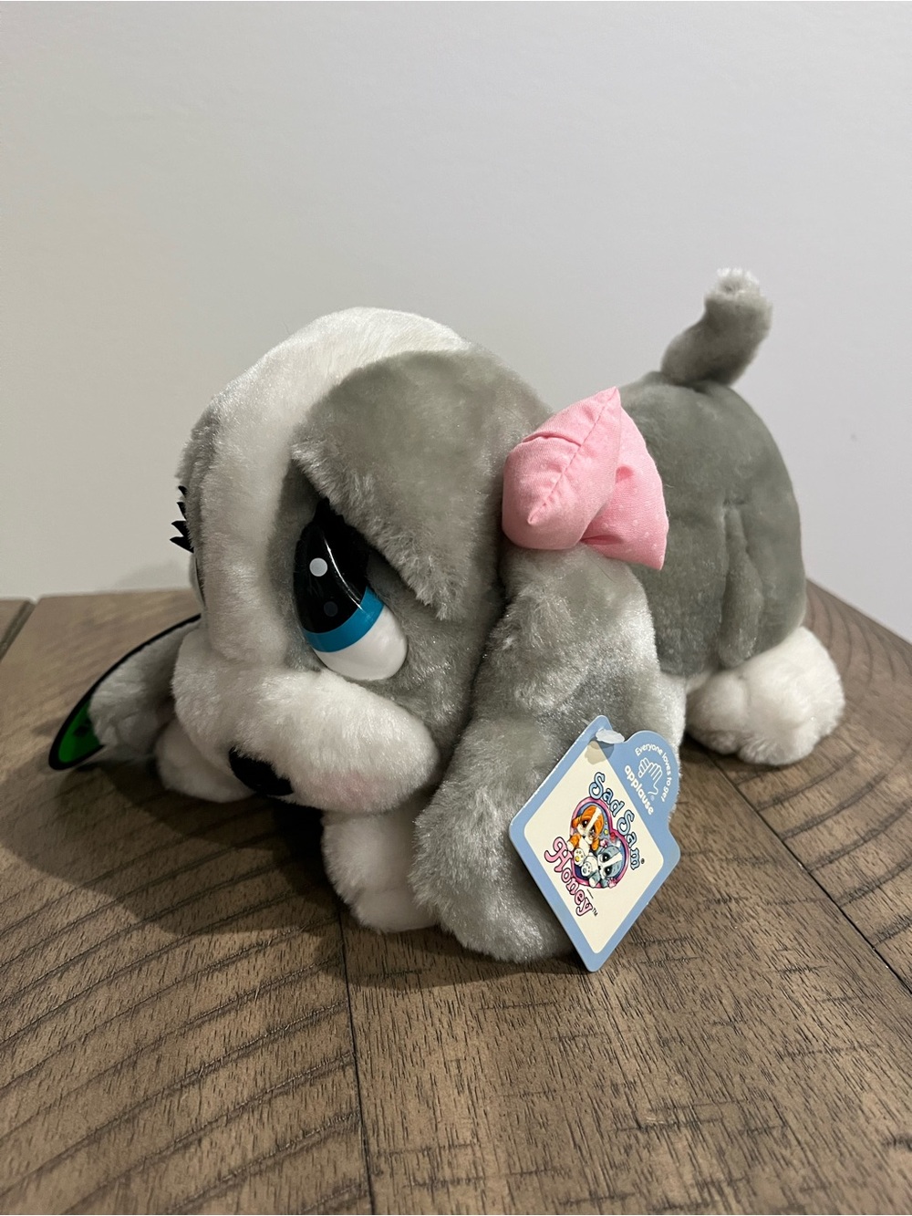 Vintage Applause Sad Sam Honey Barking Plush Basset Hound Gray Plush (No Sound)